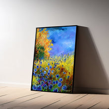 Cornflowers And Orange Trees Poster, Wall Art Prints, Canvas Material Gift, High quality Canvas art print, Home Decor, Keepsake 1666607029
