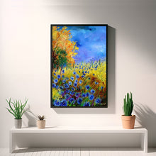 Cornflowers And Orange Trees Poster, Wall Art Prints, Canvas Material Gift, High quality Canvas art print, Home Decor, Keepsake 1666607029