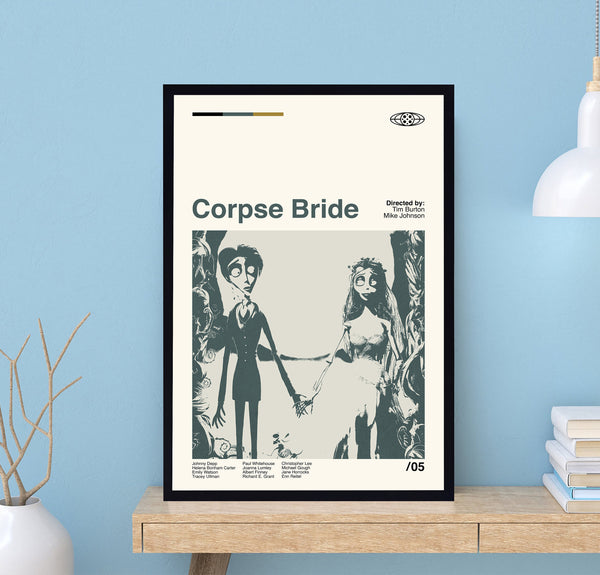 Corpse Bride Movie, Tim Burton, Mike Johnson, Wall Art Print, Minimalist Movie, Modern Vintage, Minimalist Poster, Vintage Poster 1700865213