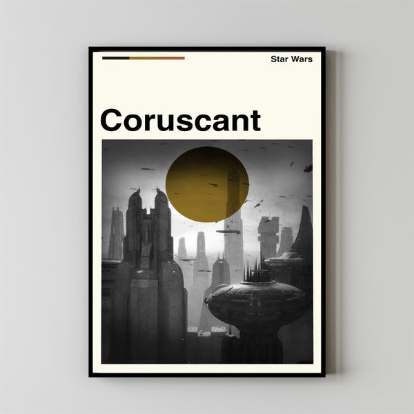 Coruscant Movie Poster, Coruscant Movie, Star Wars Film, Retro Movie, Poster Print Wall Art, Custom Poster, Illustration Art