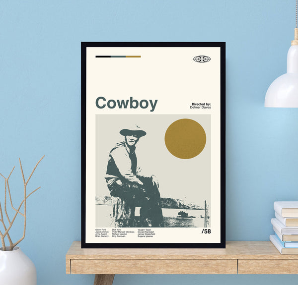 Cowboy Movie, Cowboy Poster, Delmer Daves, Retro Movie Poster, Minimalist Art, Vintage Poster, Modern Art, Wall Decor, Home Decor 1700866683