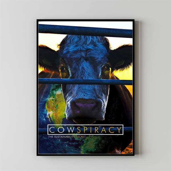 Cowspiracy The Sustainability Secret Movie Poster, Room Decor, Home Decor, Art Poster for Gift