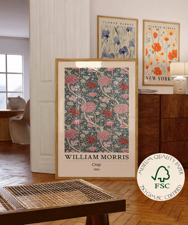 Cray William Morris Poster Flower Print Botanical Wall Art Original 1884 PRINTED on Luxury Paper