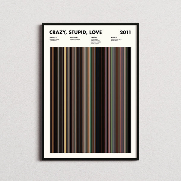 Crazy Stupid Love Movie Barcode Print, Crazy Stupid Love Print, Crazy Stupid Love Poster, Crazy Stupid Love Wall Art, Crazy Stupid Love Art 1617451460