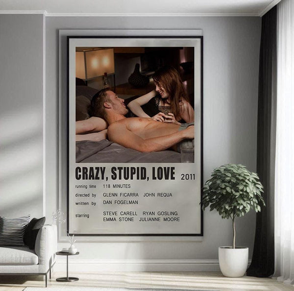 Crazy, Stupid, Love (2011) Movie Poster Canvas Poster Minimalist Poster Art Print Gifts for Lover Mural Painting Home Decoration 1752426588