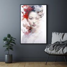 Abstract Double Exposure Poster - Asian Woman with Nature Overlay - Artistic Photography Print for Modern Wall Decor