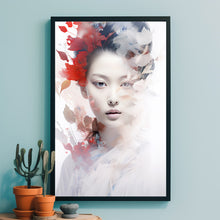 Abstract Double Exposure Poster - Asian Woman with Nature Overlay - Artistic Photography Print for Modern Wall Decor