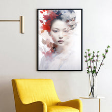 Abstract Double Exposure Poster - Asian Woman with Nature Overlay - Artistic Photography Print for Modern Wall Decor