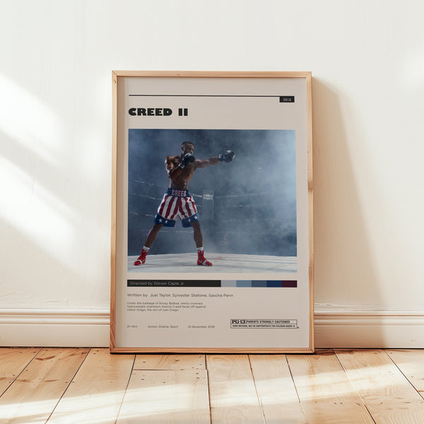Creed II Poster, Adonis Creed Wall Art, Minimalist Wall Decor, Sylvester Stallone Print, American Sports Drama Film, Gift for Movie Lovers 1747845521