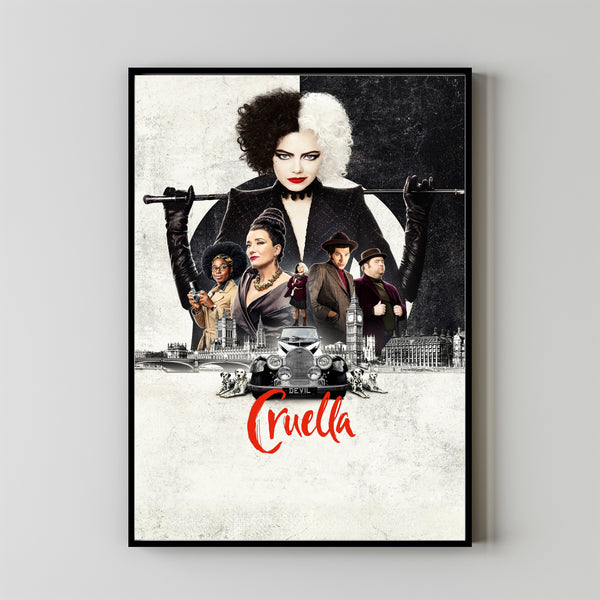 Cruella 2021 Poster Art Print Movie Posters Gift for Movie lovers 2