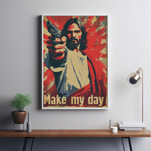 Jesus Make My Day Poster, Wall Art Gift Trendy Living Room Home Decor Framed Canvas Christian Nursery Decor