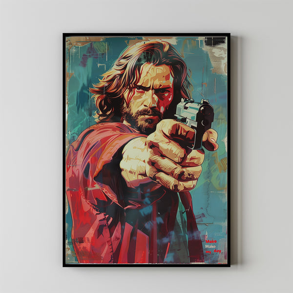 Jesus Make My Day Poster, Wall Art Gift Trendy Living Room Home Decor Framed Canvas Christian Nursery Decor 1