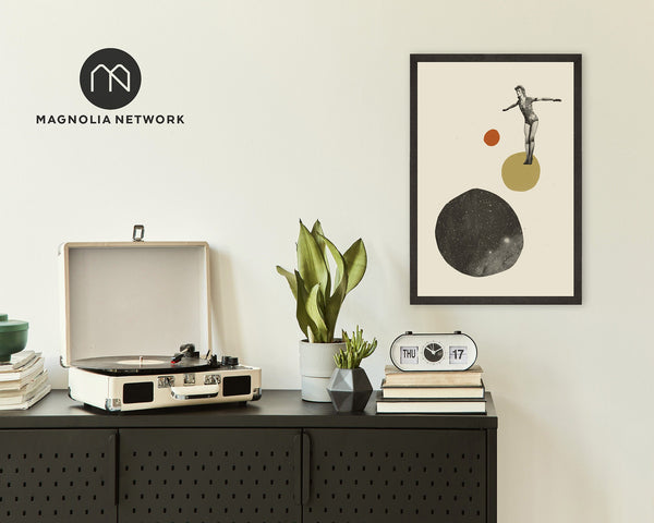 DAVID BOWIE Inspired Abstract Poster, Art Print - Abstract Minimalist Shapes, Collage, Cut Paper, Gold, Fine Art 268007463