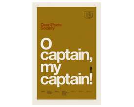 DEAD POETS SOCIETY Movie Poster, Robin Williams, O captain my captain, Art Print - Minimalist, Helvetica, Mid-Century Modern, Swiss 860708148