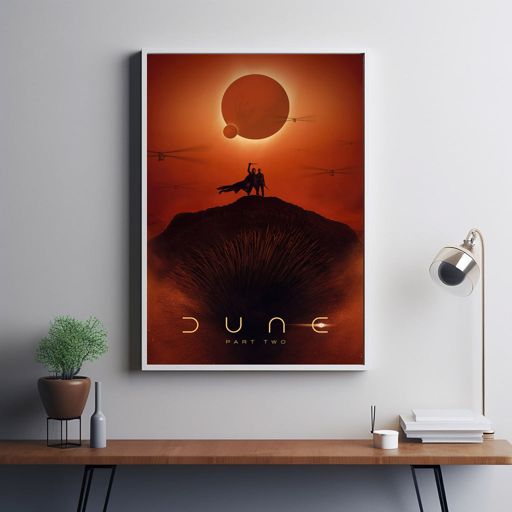 DUNE PART TWO Movie Poster Vintage Retro Art Print For Cult Movie Fa DUNE PART TWO Movie Poster Vintage Retro Art Print For Cult Movie Fa