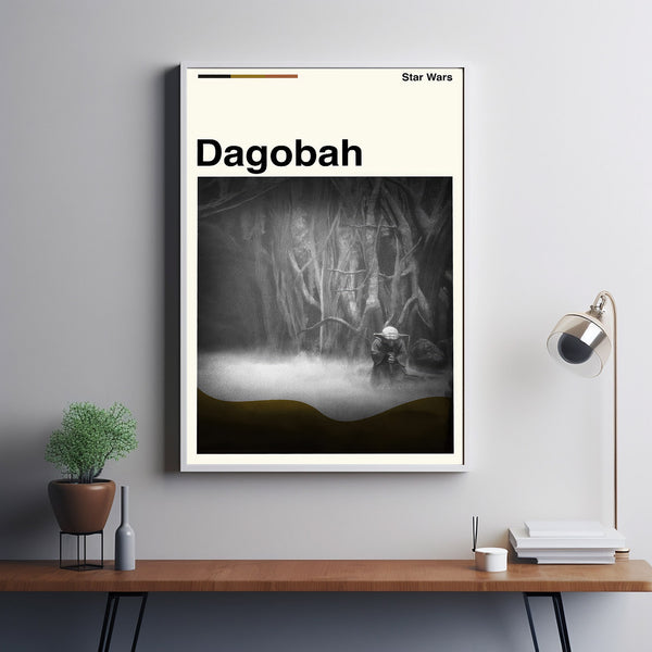 Dagobah Poster, Dagobah Movie, Star Wars Film, Vintage Poster, Minimalist Art, Midcentury Art, Wall Decor, High Quality, Album Cover Poster