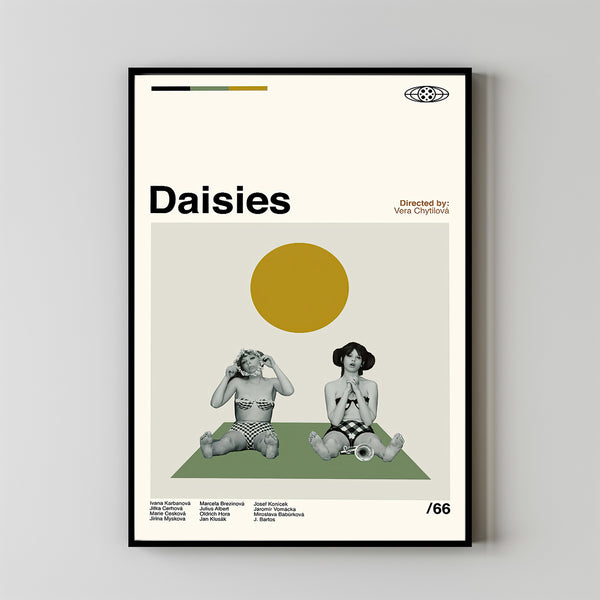 Daisies Movie Poster, Daisies Wall Art, Album Film Poster, Wall Art, Minimalist Art, Retro Poster, Vintage Poster, Wall Decor, Dad Gifts