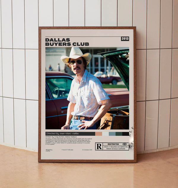 Dallas Buyers Club, Jean-Marc Vallée, Minimalist Movie Poster