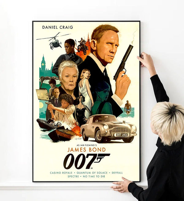Daniel Craig Era James Bond 007 Poster High Quality Print Photo Wall Art Canvas Cloth Poster 1644755247