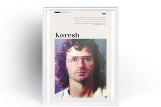 David Koresh Poster Wall Art Quote Cult Leader Seventh-day Adventists  Branch Davidians  Poster  Art Gift 1550542448