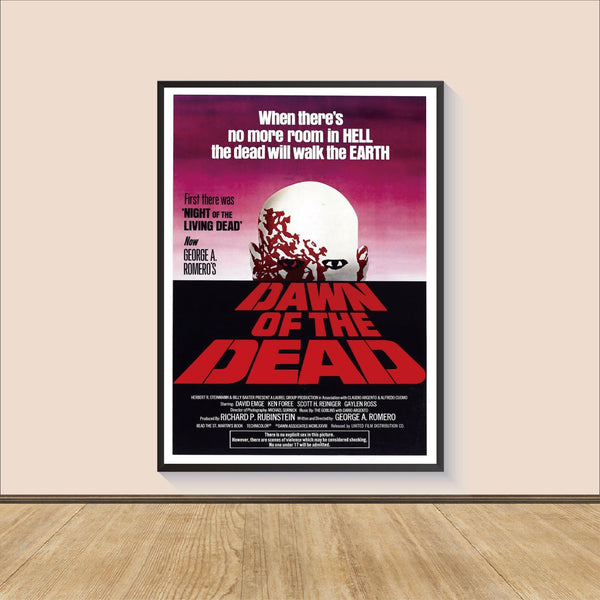 Dawn of the Dead (1978) Movie Poster Print, Canvas Wall Art, Room Decor, Personalized gift, Gifts for HimHer, Wall Art Print 1554955832