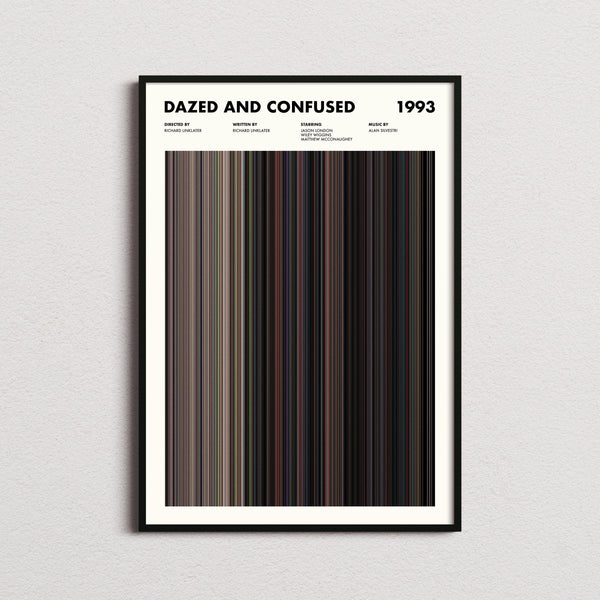 Dazed And Confused Movie Barcode Print, Dazed And Confused Print, Dazed And Confused Poster, Dazed And Confused Wall Art 1617451724