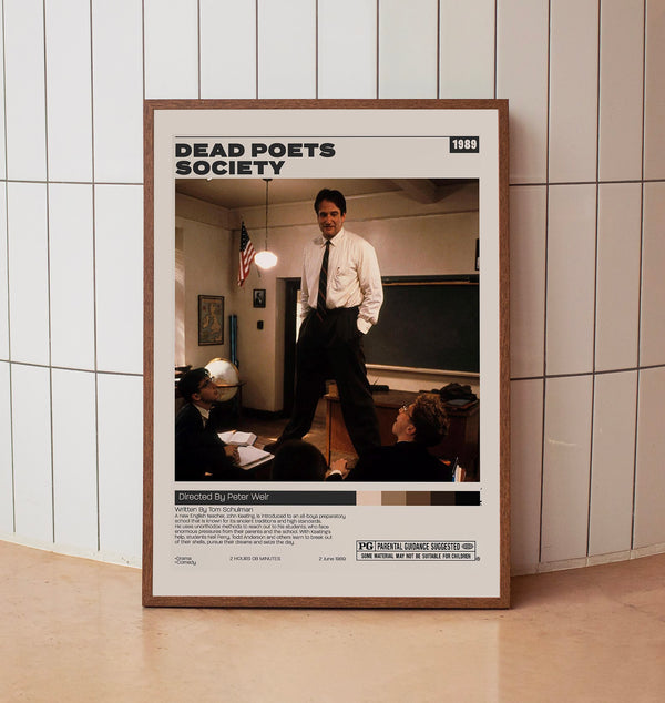 Dead Poets Society, Peter Weir, Minimalist Movie Poster, A3 poster