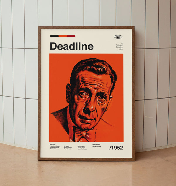 Deadline Wall Art Print -  Humphrey Bogart Film Poster - American Film Noir Cinema- Midcentury Art 1413575019