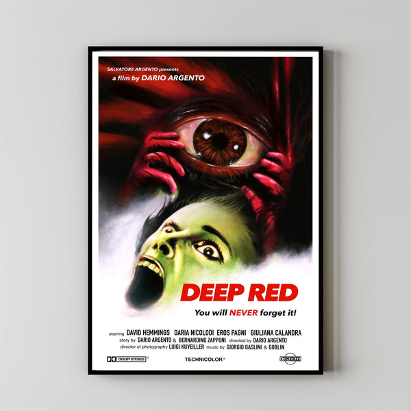 Deep Red Movie Poster Art Print Movie Posters Gift for Movie lovers 2