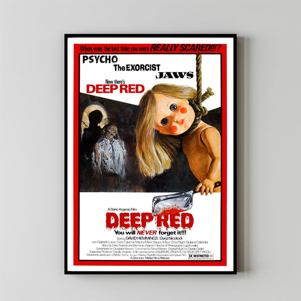 Deep Red Movie Poster Art Print Movie Posters Gift for Movie lovers 3