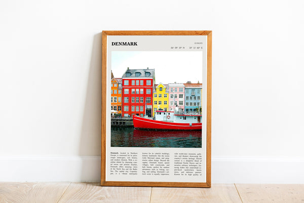 Denmark Print Copenhagen Wall Art Poster Denmark Europe  Black White Poster  Poster  Art Gift 1690159986