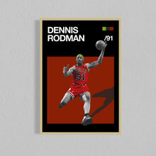 Dennis Rodman Mid Century Movie Poster  Basketball Posters  Minimalist Basketball Poster    Wall Art Poster 1592887670