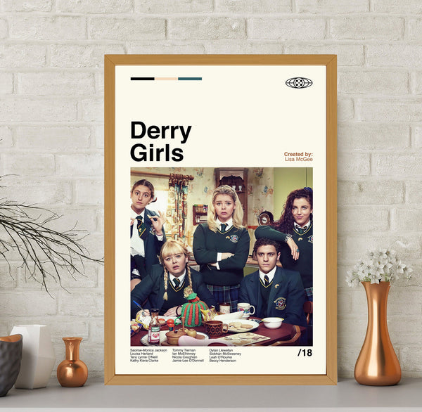 Derry Girls Poster, Derry Girls Art, Lisa McGee Poster, Minimalist Art, Vintage Poster, Modern Art, Custom Poster, High Quality, Room Decor