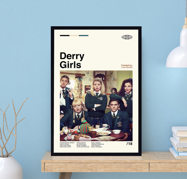 Derry Girls Poster, Derry Girls Tv Series Poster, Retro Poster, Minimalist Art, Vintage Poster, Midcentury Art, Modern Art, Wall Decor 1731603821