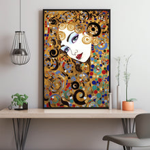 Modern Woman Portrait Painting Poster - Art Nouveau Inspired | Elegant Portrait Wall Art