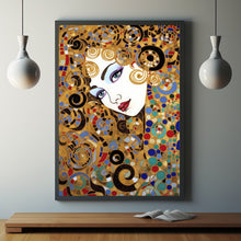 Modern Woman Portrait Painting Poster - Art Nouveau Inspired | Elegant Portrait Wall Art