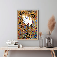 Modern Woman Portrait Painting Poster - Art Nouveau Inspired | Elegant Portrait Wall Art