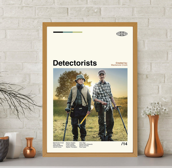 Detectorists Poster, Mackenzie Crook Poster, Retro Movie Print, Vintage Poster, Movie Poster, Minimalist Art, Retro Poster, Home Decor