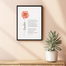 Deuteronomy 3223 Sunday School Teacher Appreciation Gift Poster Watercolor Flower Bible Verse Wall Art, Let My Teaching Fall Like Rain