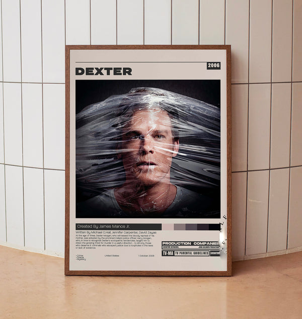 Dexter Poster, James Manos Jr., Minimalist Tv Series, Vintage Retro Art Print