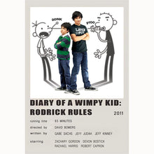 Diary of a Wimpy Kid Rodrick Rules (2011) Movie Poster Canvas Poster Minimalist Poster Art Print Gifts for Lover Mural Painting 1752427120