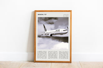 Boeing 737 Wall Art Poster  Boeing 737 Black White Poster  Poster  Art Gift 1665229341