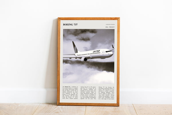 Boeing 737 Wall Art Poster  Boeing 737 Black White Poster  Poster  Art Gift 1665229341 9458