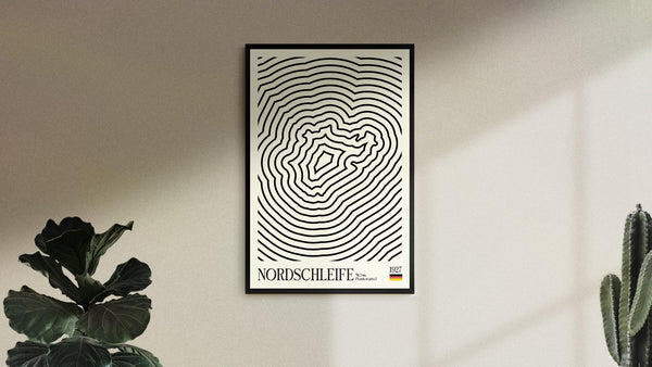 Wall Art Bauhaus Inspired Nordschleife Nurburgring Poster for Car Enthusiast, Birthday, Wall Print, Fathers Day, Retro Wall Decor 1477638021