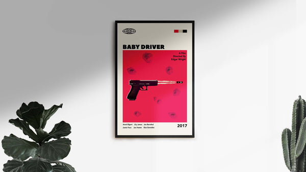 Wall Art Midcentury Baby Driver Movie Poster Movie Print, Birthday, Wall Print, Fathers Day, Retro Wall Decor, Gift 1149383806