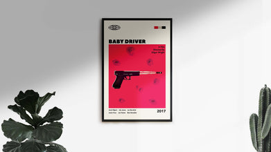 Wall Art Midcentury Baby Driver Movie Poster Movie Print, Birthday, Wall Print, Fathers Day, Retro Wall Decor, Gift 1149383806