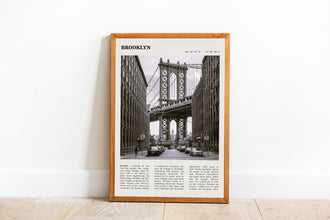 Brooklyn  Wall Art Brooklyn Poster Black White Poster  Poster  Art Gift 1642840293