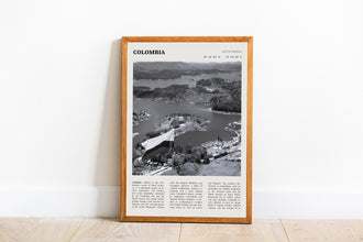 Colombia  Wall Art Poster Black White Colombia Poster  Poster  Art Gift 1642843001