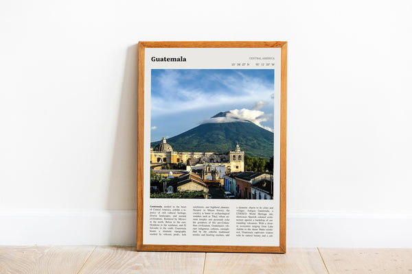 Guatemala  Wall Art Poster Central America Guatemala Poster  Poster  Art Gift 1642806853