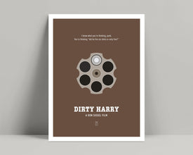 Dirty Harry - Minimalist Poster, Dirty Harry Poster, Minimalist Print, Dirty Harry Print, Clint Eastwood, Magnum Force, The Enforcer 621182449